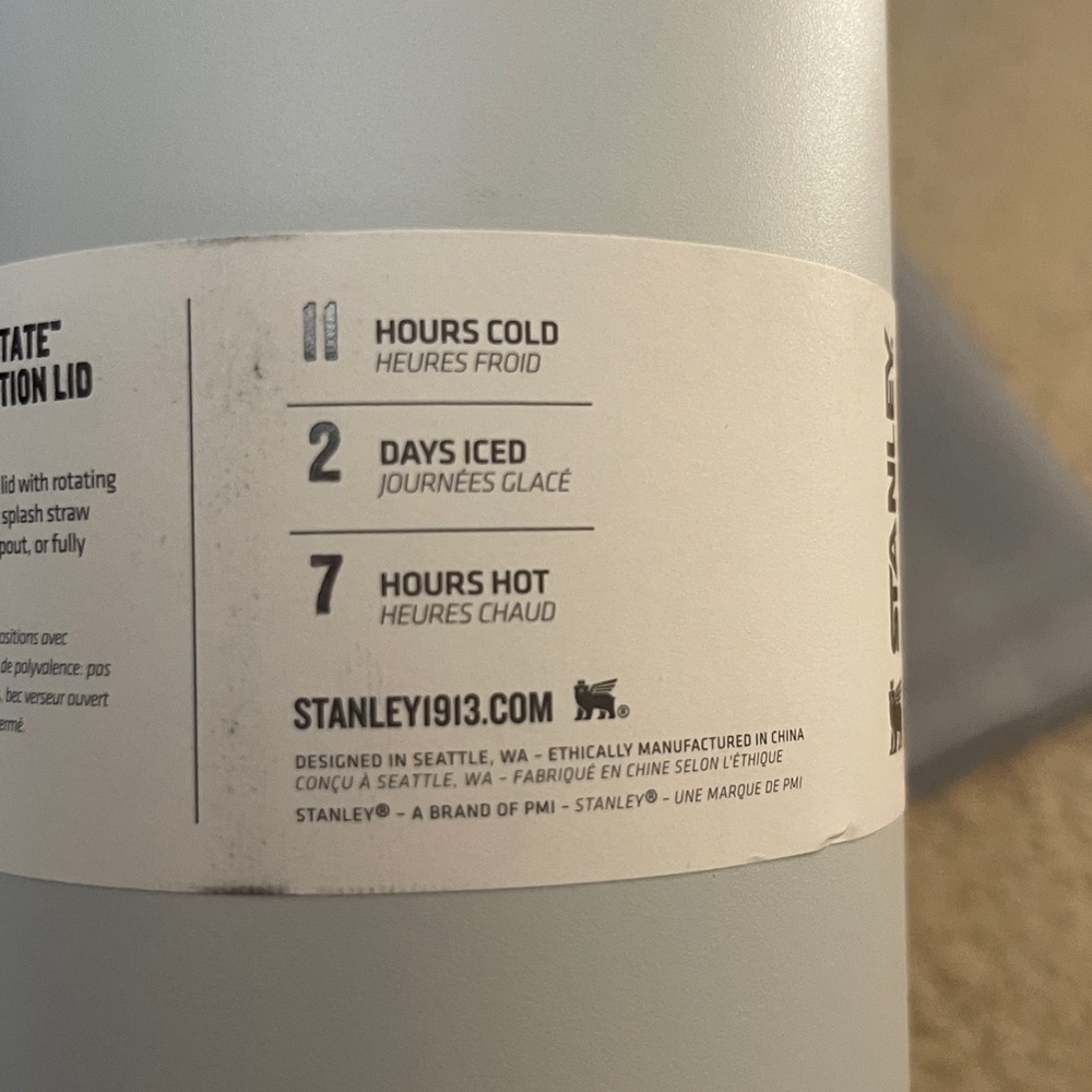 Stanley Light Gray Tumbler with Handle - Picture 4 of 5
